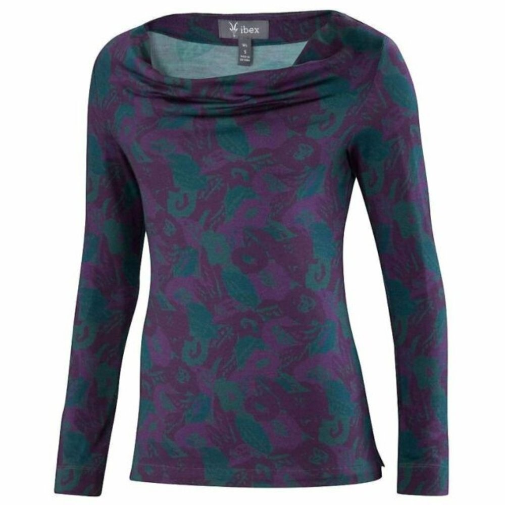 Ibex Diana Cowl-Neck Wool Top